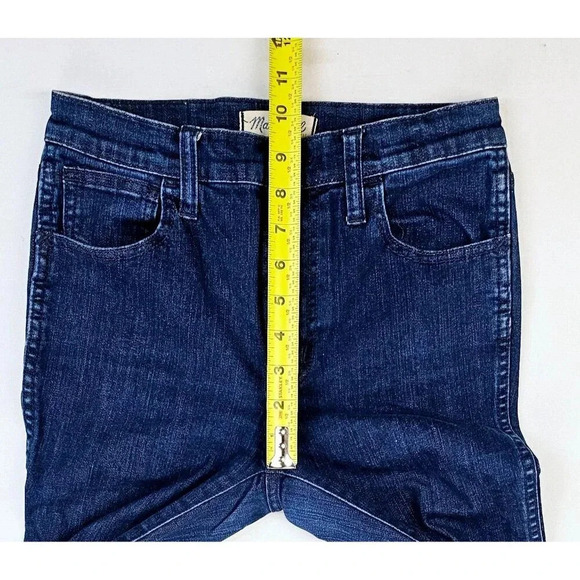 Madewell Size 26X28 Women's 10" High Rise Skinny Skinny Blue Denim Logo Jeans - Picture 3 of 11